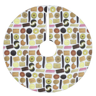 Saia Para Árvore De Natal De Poliéster Biscoitos britânicos Pão-de-Atalho Rich Tea Digest