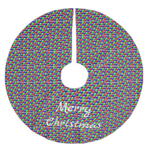 Saia Para Árvore De Natal De Poliéster Blocos de construção coloridos Thunder_Cove 3-D