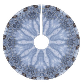 Saia Para Árvore De Natal De Poliéster Blue Decorative Christmas Tree Skirt