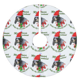 Saia Para Árvore De Natal De Poliéster Bluetick Coonhound Natal