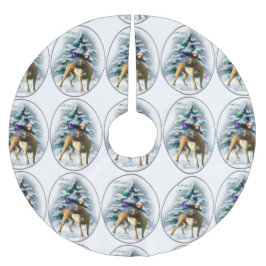 Saia Para Árvore De Natal De Poliéster Boerboel Natal