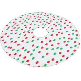 Saia Para Árvore De Natal De Poliéster Bolinhas de Natal Verdes e Vermelhas