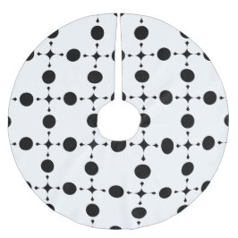 Saia Para Árvore De Natal De Poliéster Bolinhas Pretas, Padrão de Bolinhas, Pontos, Ponto