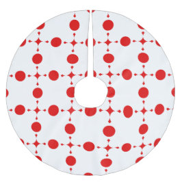 Saia Para Árvore De Natal De Poliéster Bolinhas Vermelhas, Padrão de Bolinhas, Pontos, Po