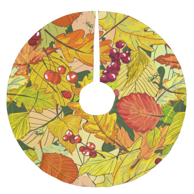 Saia Para Árvore De Natal De Poliéster Bonita Natureza (Frente)