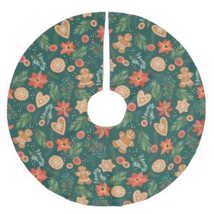 Saia Para Árvore De Natal De Poliéster Bonito padrão de Natal