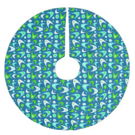 Saia Para Árvore De Natal De Poliéster Boomerangs Retro