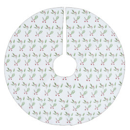Saia Para Árvore De Natal De Poliéster Botanical Berry Modern Holiday Christmas Greenery 