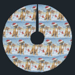 Saia Para Árvore De Natal De Poliéster Boxer Dog Winter Wonderland Natal Joy<br><div class="desc">Este design festivo captura o espírito alegre da época de férias, apresentando um adorável filhote vestindo um chapéu de Papai Noel. O cachorro está aninhado numa terra maravilhosa de inverno, completo com um boneco de neve, uma árvore de Natal decorada, e presentes lindamente envoltos. Os flocos de neve caem suavemente,...</div>