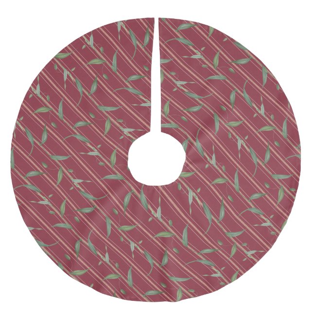 Saia Para Árvore De Natal De Poliéster Branch with leaves (Frente)