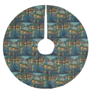 Saia Para Árvore De Natal De Poliéster Brittany Spaniel natal Festivo Voyage