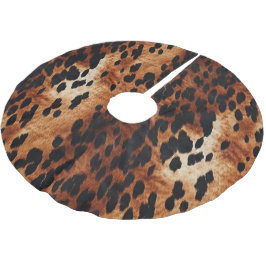 Saia Para Árvore De Natal De Poliéster Brown Cowhide
