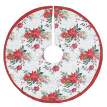 Buquê de Poinsettia Vermelha com Aquarela Natal