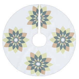 Saia Para Árvore De Natal De Poliéster Bursts Geométricos Modernos Elegantes