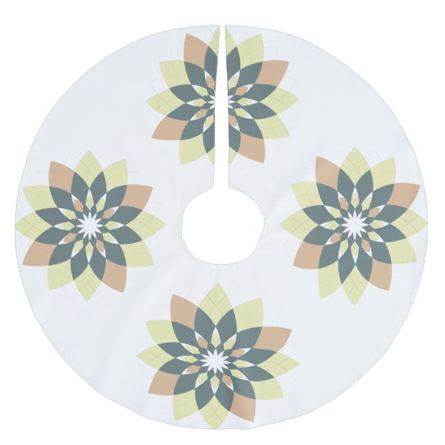 Saia Para Árvore De Natal De Poliéster Bursts Geométricos Modernos Elegantes (Frente)