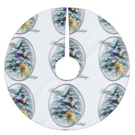 Saia Para Árvore De Natal De Poliéster Cairn Terrier Christmas