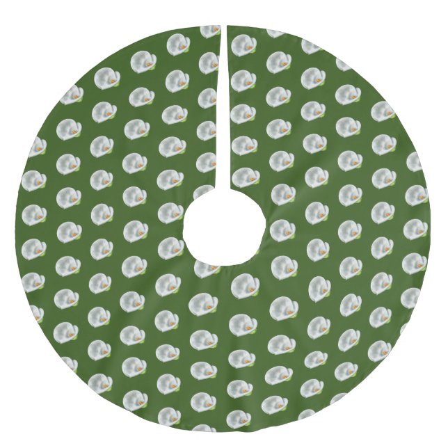 Saia Para Árvore De Natal De Poliéster Calla Lilly (Frente)