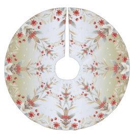 Saia Para Árvore De Natal De Poliéster Camisa das Flores de Férias Modernas