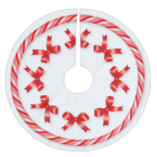 Saia Para Árvore De Natal De Poliéster Camisa De Árvore Candy Cane