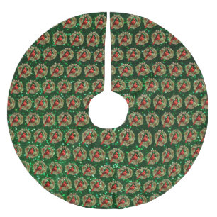 Saia Para Árvore De Natal De Poliéster Camisa de árvore cardeal