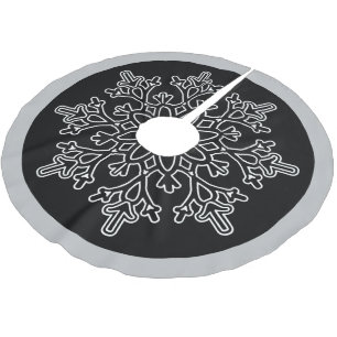 Saia Para Árvore De Natal De Poliéster Camisa de Árvore Flocos de Neve Feriados