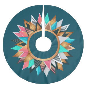 Saia Para Árvore De Natal De Poliéster Camisa de árvore inspirada na boêmia