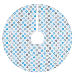 Saia Para Árvore De Natal De Poliéster Camisa de Bolinhas de inverno