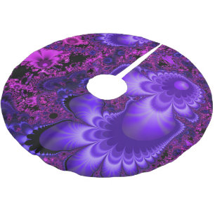 Saia Para Árvore De Natal De Poliéster Camisa de Flor Fractal