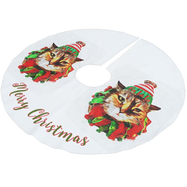 Saia Para Árvore De Natal De Poliéster Camisa de Lil Luv (Inclinado)