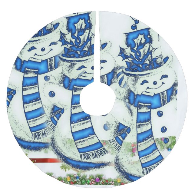 Saia Para Árvore De Natal De Poliéster Camisa de Natal (Frente)