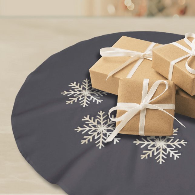 Saia Para Árvore De Natal De Poliéster Camisa de Natal Chic Snowflake (Criador carregado)