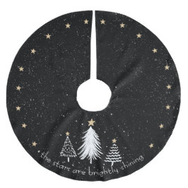 Saia Para Árvore De Natal De Poliéster Camisa de Natal com Estrelas Douradas