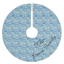 Saia Para Árvore De Natal De Poliéster Camisa de Natal da Cena de Inverno