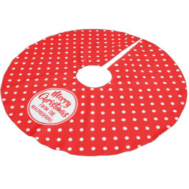 Saia Para Árvore De Natal De Poliéster Camisa de Natal da Red Bolinhas