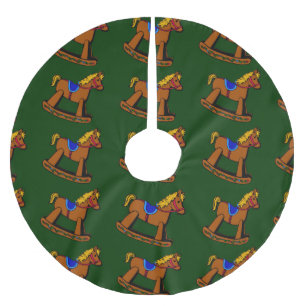 Saia Para Árvore De Natal De Poliéster Camisa de Natal de Cavalo Fogueiro