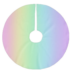 Saia Para Árvore De Natal De Poliéster Camisa de Natal do Pastel Rainbow