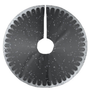 Saia Para Árvore De Natal De Poliéster Camisa de Natal Negra e Cinza