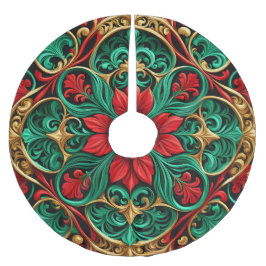 Saia Para Árvore De Natal De Poliéster Camisa de Natal Vermelha Decorativa