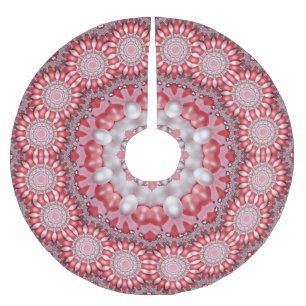 Saia Para Árvore De Natal De Poliéster Camisa decorativa rosa