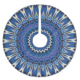 Saia Para Árvore De Natal De Poliéster Camisa Decortiva Azul