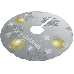 Saia Para Árvore De Natal De Poliéster Camisa do Enfeites de natal do Rico Dourado