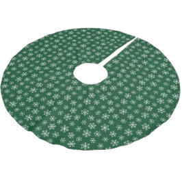 Saia Para Árvore De Natal De Poliéster Camisa verde de árvore em floco de neve
