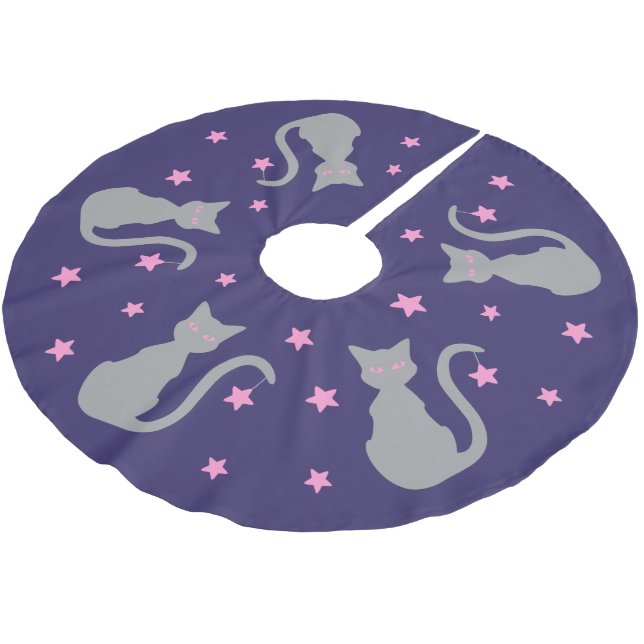 Saia Para Árvore De Natal De Poliéster Camiseta Cinza (Inclinado)