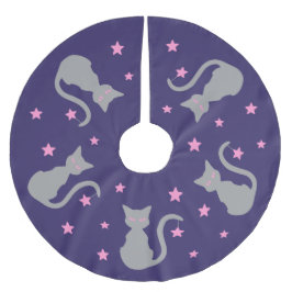 Saia Para Árvore De Natal De Poliéster Camiseta Cinza