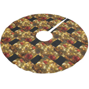 Saia Para Árvore De Natal De Poliéster Camiseta de Natal espumante