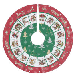 Saia Para Árvore De Natal De Poliéster Camisola de Papais noeis-de-cabra