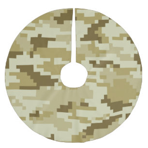 Saia Para Árvore De Natal De Poliéster Camuflagem/Camo do deserto de 8 Digitas do pixel