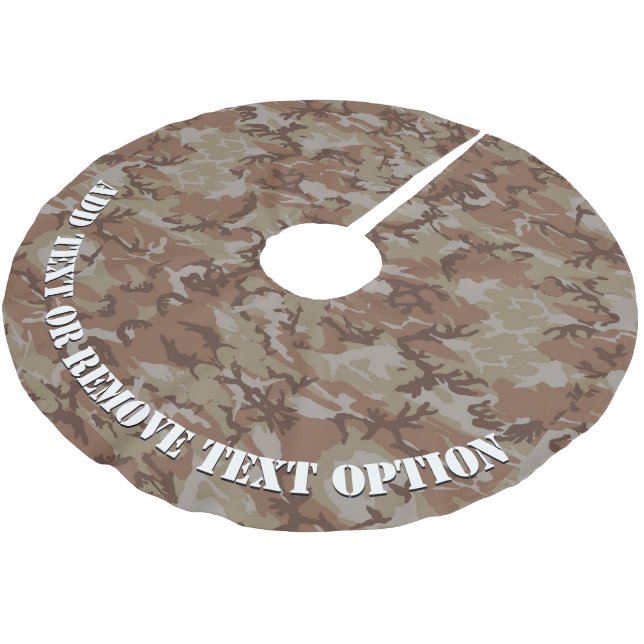 Saia Para Árvore De Natal De Poliéster Camuflagem Militar do Deserto da Madeira (Inclinado)