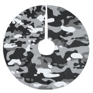 Saia Para Árvore De Natal De Poliéster Camuflagem urbana III