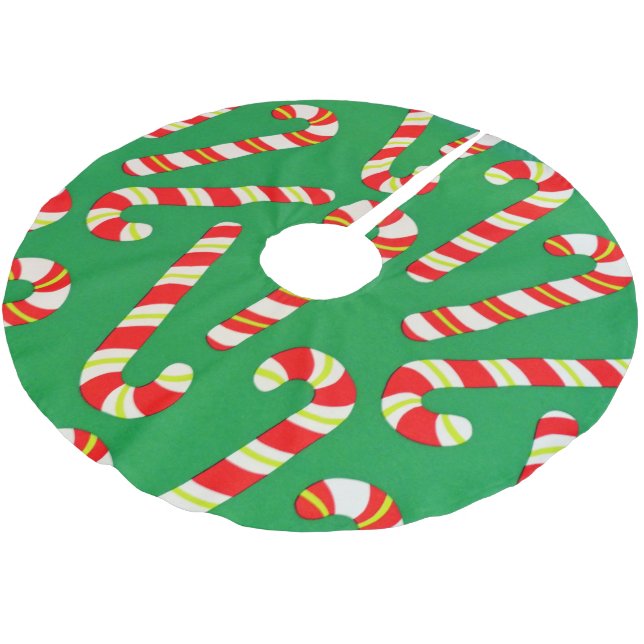 Saia Para Árvore De Natal De Poliéster Candy Canes (Inclinado)